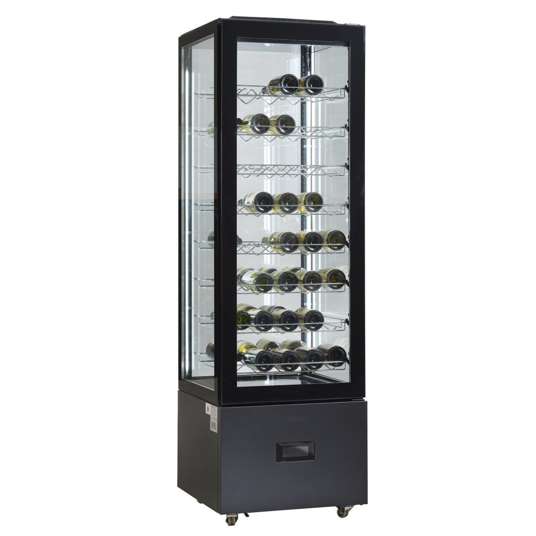 Witryna chłodnicza cukiernicza panoramiczna czarna 250 l Resto Quality DC402BB